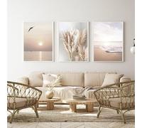 LPFNSF Modern Geometric Plant Decoration Poster, Artistic Abstract Decoration Painting, Printed Poster On The Background Wall Of The Bedroom, Living Room, Office, Frameless (A 11, 30x40cm*3)