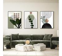 LPFNSF Modern Geometric Plant Decoration Poster, Artistic Abstract Decoration Painting, Printed Poster On The Background Wall Of The Bedroom, Living Room, Office, Frameless (A 7, 20x30cm*3)