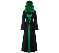 LPFNSF Vintage Witch Dress, Halloween Vampire Costume Women Plus Size, Renaissance Costume Women Medieval Dress (B,L)