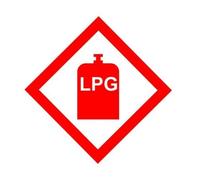 LPG GAS BOTTLE WARNING STICKER CARAVAN MOTORHOME GAS STORAGE MADE FROM VINYL