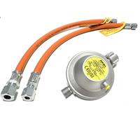 LPG-Megastore Gas Regulator 1.2 kg/h for Caravan Motorhome 30 mbar + Hose 40 cm Caravan Gas Regulator Connection to 8 and 10 mm