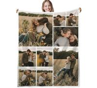 LPGYYU Personalised Blanket, Custom Blanket, Personalised Photo Blanket, Personalised for Adults, Personalised Picture Flannel Blanket, Personalised Gifts for Mum, Dad, Boyfriend