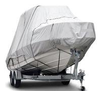 LPHFDCS 22-24FT T-TOP BOAT COVER, 600D/420D Polyester, Universal Fit, Waterproof, UV Protection, Black/Grey/Lake Blue