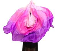 LPHFDCS Belly Dance Veil Real Silk Customized Silk Veils Belly Dance Veil Bellydance Accessory Hand Scarf Shawls Belly Dancer Stage Performance Prop Belly Dance Silk Scarf(Purple,250X114cm)