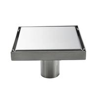 LPHFDCS Floor Drain Invisible Bathroom Floor Drain 20-120CM Square Waste Filter Drainage Anti-odor Shower Drain Strainer Kitchen Accessories Shower Trap(Brush 10 X 10 CM)