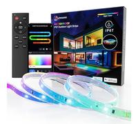 Lphianx 20m Outdoor Led Strip Lights Waterproof, IP67 Waterproof Smart Light Strips with App Voice Remote Control, Music Sync Color Changing Exterior Led Lights for Deck,Balcony,Roof,Garden,Pool