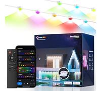 Lphinax Permanent Outdoor Lights, 100ft with 80 LED Lights, Smart APP/Voice/Remote Control, IP67 Waterproof for House, Works with Alexa, Google Assistant