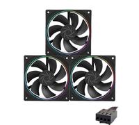 LPIQSPLK TL-S12R 12CM computer case fan, reverse air outlet,Halo lighting effect，4PIN PWM/5V 3PIN ARGB,1500RPM(S12R 3PC)