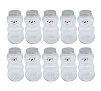 Lpitoy 10 Pcs Christmas Drink Bottle Cute Snowman Shaped Empty Milk Bottle Beverage Bottles Water Container Christmas Party Water Bottles Bottles