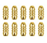 Lpitoy 10pcs Brass Fishing Weight Sinkers Pure Copper Down Weight Sinker Hollow Sinkers Line Through Tackle Accessories