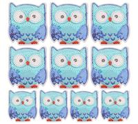 Lpitoy 10pcs Cartoon Owl Patch Iron on Sequin Animal Diy Embroidery Animal Appliques Sew on Clothes Bags Badge