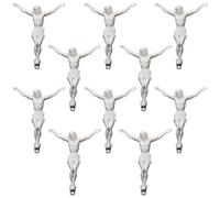 Lpitoy 10pcs Jesus Figurine Cross Charms Metal Crucifix Pendants for Religious Jewelry Making Catholic Accessories with Detailed Sacred Symbolism
