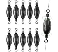 Lpitoy 10pcs Trolling Spinning Sea Fishing Weights Sinkers Swivels Connector Terminal Tackle
