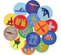 Lpitoy 15 Pcs Boy Scout Badge Patch, Outdoor Exploration Camping Hiking Badge Iron on Sew on Patches Applique for Diy Craft Costume Clothes Accessories