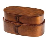 Lpitoy 2 Layer Wooden Bento Box Japanese Lunch Box Meal Prepping Box Traditional Food Container for Travel School Camping
