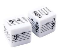Lpitoy 2 Pcs Music Dice, Music Staff Notation Dice Teaching Aid, Perfect for Composition, Improvisation, Music Education & Teaching