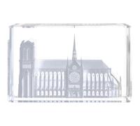 Lpitoy 3D Carve Notre Dame De Paris Church Crystal Ornament Famous Building Crafts Sculptural Centerpiece Paperweight Party Decor