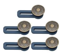 Lpitoy 5 Pcs Button Extender for Trousers, Button Waist Extender, Pants Waist Extender Adjustable, Extended Waistband Button Extender Set, Elastic Collar Extenders for Skirts Trousers