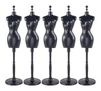 Lpitoy 5 Pcs Dress Mannequin Model Clothing Display Stand Miniature Sewing Clothes Show Support Holder for Home Shop Baby Girl