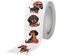 Lpitoy 500 Pcs Cartoon Dachshund Sticker, Cute Dog Sticker Label for Kids, Reward Stickers for Toddlers Party Favors, Teacher Awards, Goodie Bags