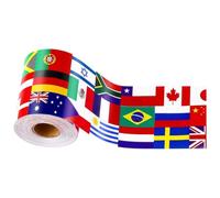 Lpitoy 59ft International Flags Bulletin Board Borders, Diversity Country Flag Around the World Bulletin Board, Multicultural Decorations for Bulletin Board, Cork Board, Party, Classroom Decor