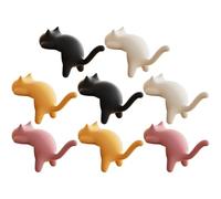 Lpitoy 8pcs Cute Portable Cat Bag Hook Hanger Table Hook Handbag Backpack Travel Bag Organizer Holder Home Office Decor Desk Side