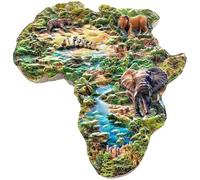 Lpitoy Africa Map Embossed Fridge Magnet, African Forest Refrigerator Magnet, African Scenery Refrigerator Magnet Travel Souvenir