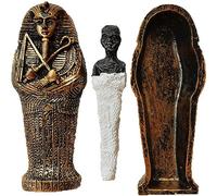 Lpitoy Ancient Egyptian Egypt Coffin with Mummy Figurine Resin Craft Art Decor Collectible Home Decor Miniature Craft Collectibles