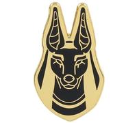 Lpitoy Anu ncient Egyptian God Pin, Underworld Dog Canine Head Lapel Badge, Deity Brooch for Men Women Coat Bag Hat Vintage Jewelry