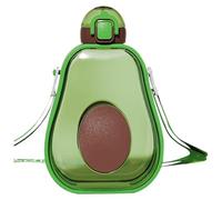 Lpitoy Avocado Water Bottle, Cute Water Bottles for Girls, Cartoon Water Bottle with Strap, Kawaii Drinking Cup Leak-proof Water Bottles for Outdoor School