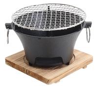 Lpitoy Bbq Charcoal Grill, Cast Iron Hibachi Grill, Mini Charcoal Grill Camping Stove Portable Barbecue Stove for Indoor Outdoor Picnic Bbq Party Picnic