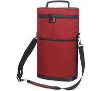 Lpitoy Bottle Wine Carrier Tote, Insulated Wine Cooler Bag, Wine Travel Bag for Picnic Beach, Portable Wine Bottle Carrying Case for Wine Lover Women Men