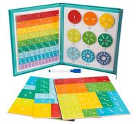 Lpitoy Children Magnetic Fraction Learning Math Toys Wooden Fraction Book Set Parish Teaching Aids Arithmetic Learning Educational Toys