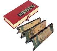 Lpitoy Chinese Small Folding Screen, Screen Dividers 6 Panel Folding Mini Screens for Living Room and Desktop Decorative