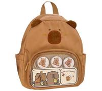 Lpitoy Cute Capybara Backpack Student Bookbag Cartoon Capybara Ita Bag Pin Display Backpack Daypack School Bag for Girls Students