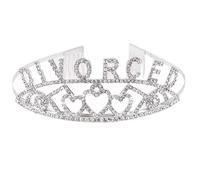 Lpitoy Divorced Crowns and Tiaras, Rhinestone Crystal Divorced Crown for Women, Divorce Party Hair Accessories