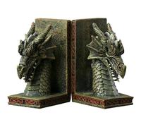 Lpitoy Dragon Book End, Decorative Dragon Bookends, Unique Bookends for Heavy Books, Vintage Cool Dragon Statue for Shelves, Resin Dragon Book Stopper for Bookshelf, Gifts