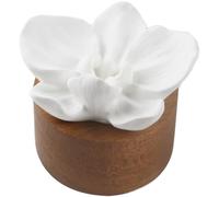 Lpitoy Essential Oil Passive Flower Diffuser Mini Ceramic Essential Oil Small Diffuser Rose Flower Porcelain Aromatherapy Diffusers for Home Office