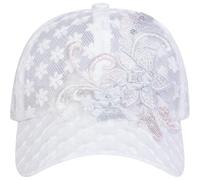 Lpitoy Flower Lace Baseball Cap for Women Breathable Floral Lace Sun Hat Adjustable Summer Beach Hat Hip Hop Hat
