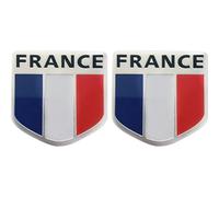 Lpitoy France Flag,French Stickers 2pcs 3d National France Flag Car Decals Self-adhesive Metal Car Logo Stickers for Cars Motorcycle Helmet