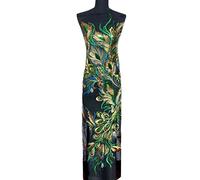 Lpitoy Gown Appliques Sew Patch 130cm Sequin Phoenix Feather Embroidered Lace Fabric Mesh Patch Decor