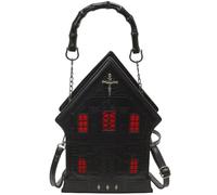 Lpitoy Halloween Purses Handbag Goth Cross Castle Shoulder Bag Novelty Crossbody Bag Spooky Horror Wallet for Woman Girls