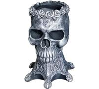 Lpitoy Halloween Skull Head Vase for Flowers, Plants, and Succulents, Gothic Skull Statues Flower Vase for Home Living Room Bedroom