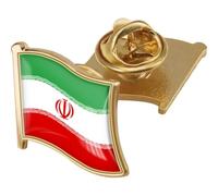 Lpitoy Iran Flag Lapel Pin Iran Coat of Arms Iranians Map Flag Brooch Pins National Emblem Brooch Badges Lapel Pins for Hat Clothes Backpack
