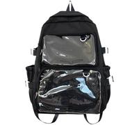 Lpitoy Ita Bag Backpack Japanese Style School Bag Large Capacity Transparent Waterproof Backpack Pin Display Casual School Backpack for Student Teen