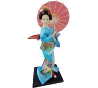 Lpitoy Japanese Geisha Kimono Asian Kimono Statue Traditional Maiko Asian Geisha Collectible Figurine for Desktop Ornaments
