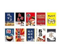 Lpitoy Japanese Style Lucky Cat Hanging String Flag Sushi Restaurant Bunting Polyester Banners Izakaya House Birthday Party Decoration