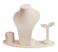 Lpitoy Jewelry Mannequin Display Set Jewelry Displays Holder Set Necklace Ring Earring Display Stand for Home Jewelry Organizer Store Showcase Selling