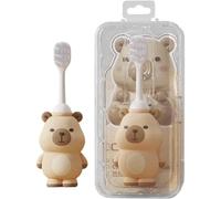 Lpitoy Kids Toothbrush, 2 Pcs Cute Capybara Toothbrush, Super Soft Bristles for Gentle Cleaning, Toddler Toothbrush for Children Aged 0-5 Years