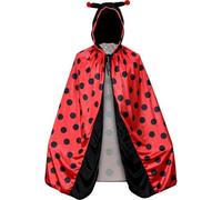 Lpitoy Ladybug Hooded Cape Red Lady Bug Hooded Cloak Halloween Ladybug Fancy Dress Costume for Adults